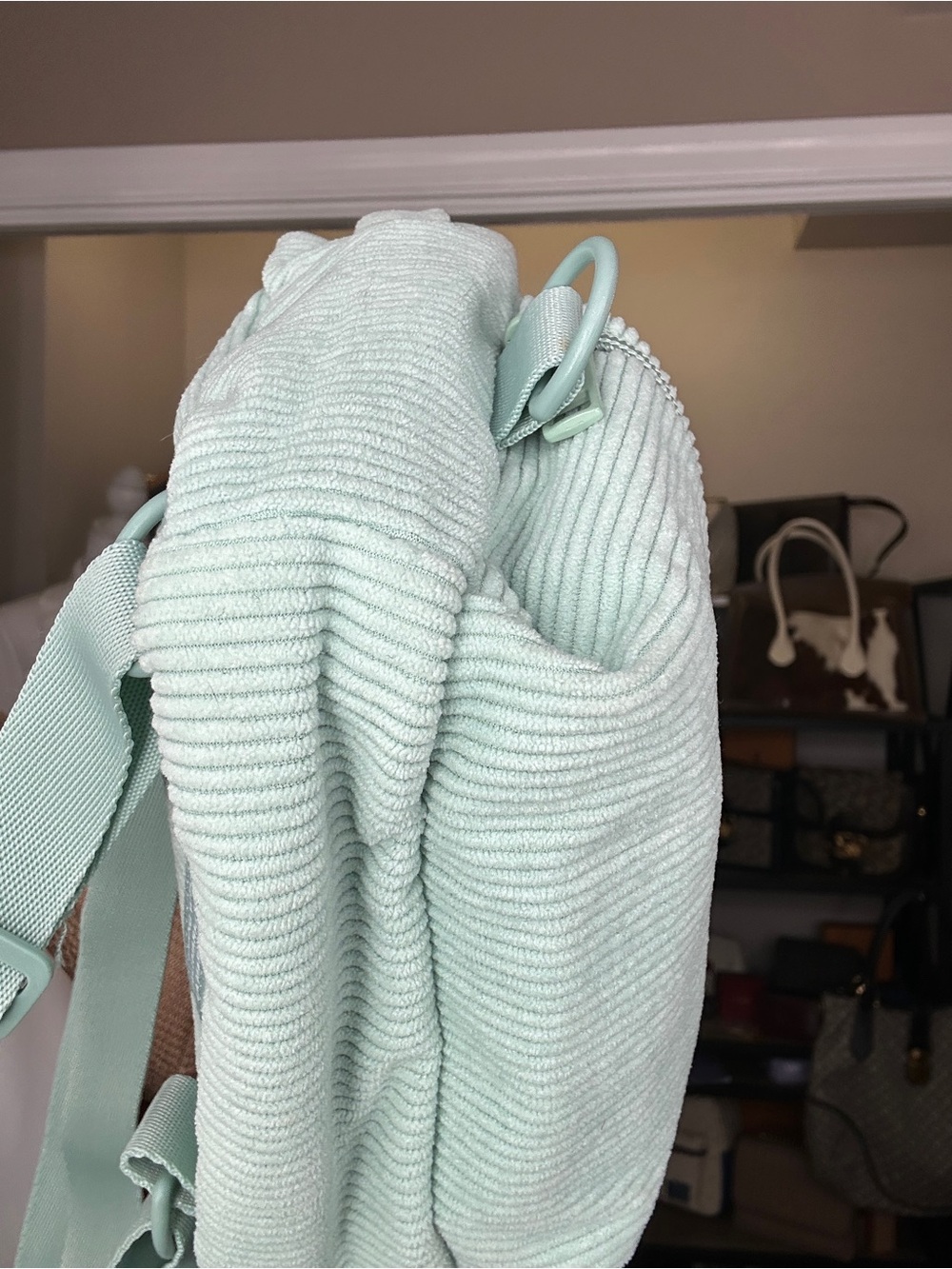 Adidas Originals Corduroy Mini Backpack NWT Mint Green Trefoil - Picture 9 of 13